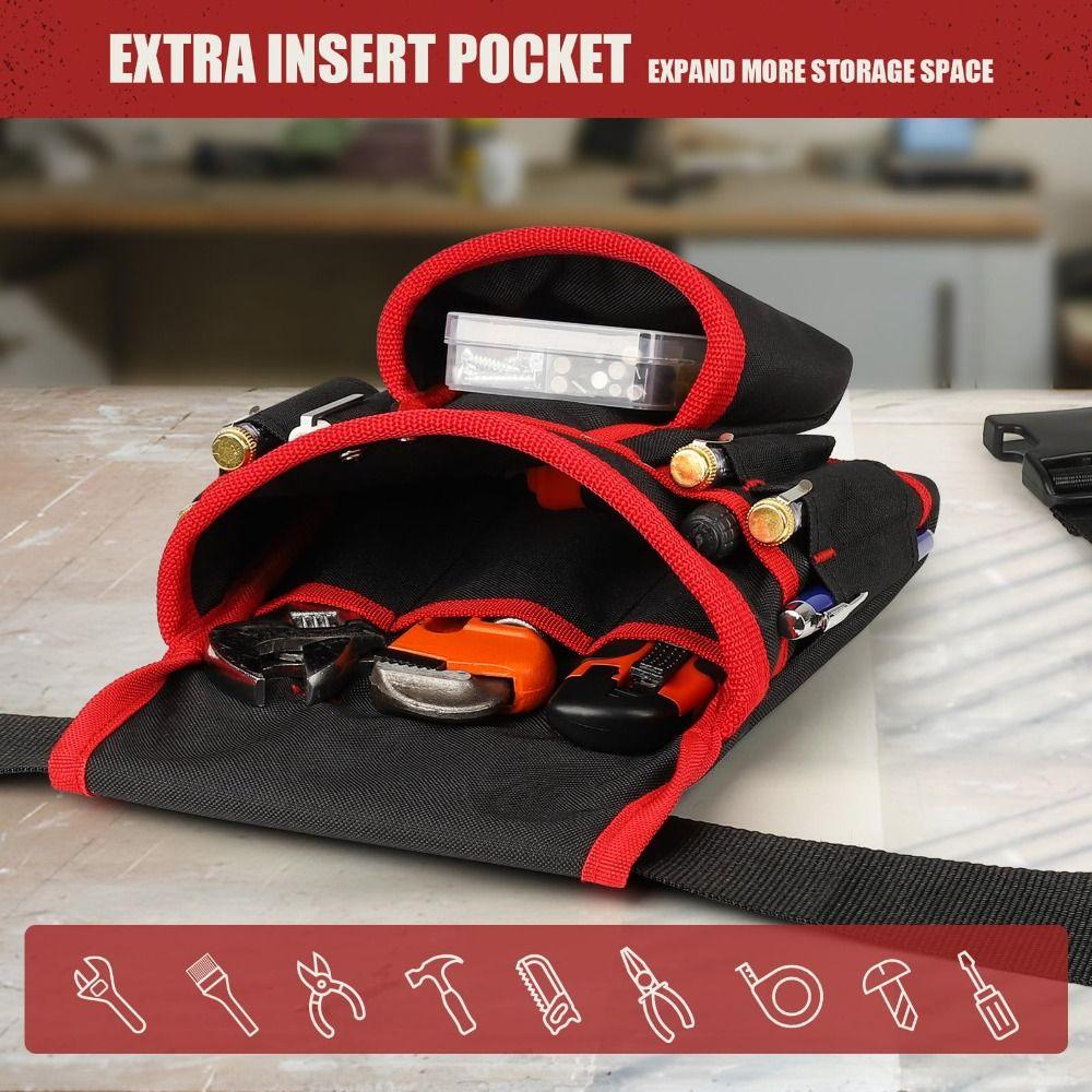 26 Pockets Magnetic Tool Belt Heavy Duty Oxford Fabric Magnet Holster Detachable Industrial Grade Tool Pouch Construction