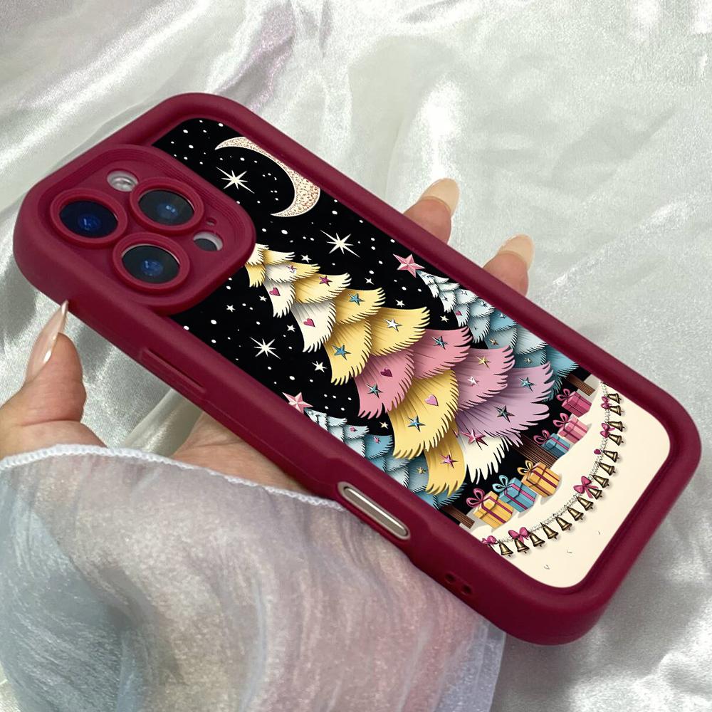 JT581 Winter Merry Christmas Pinkmas for iPhone 17 16 15 14 13 12 11 Pro Max Samsung S26 S25 Ultra A17 A07 A56 A16 Xiaomi 15T Redmi 15c 14C Soft Case