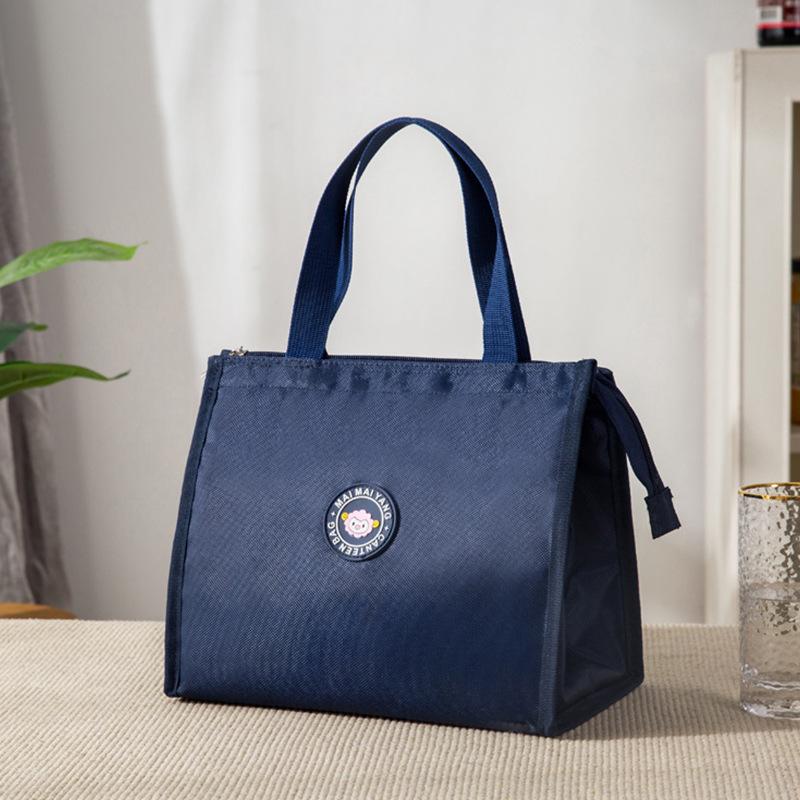 Insulated Canvas Bento Lunch Bag - Thick, Waterproof, Large Capacity Tote