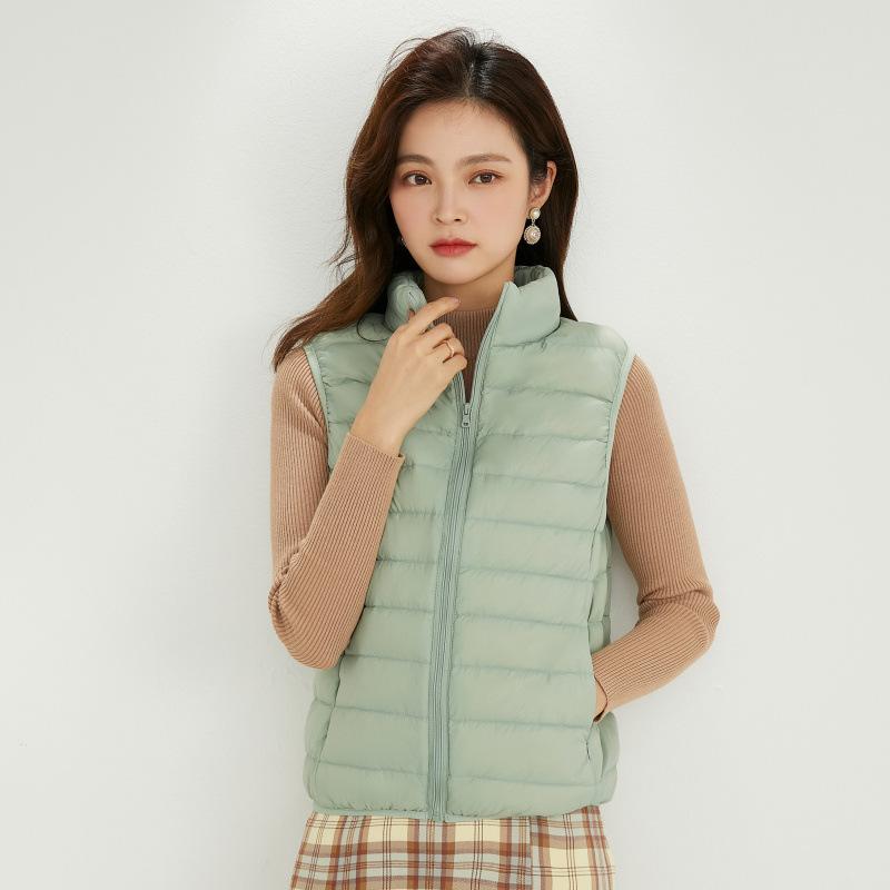 Autumn and Winter Light Down Vest Stand-up Collar Vest Short Vest Down Jacket Women's Vest Vest Vest Vest