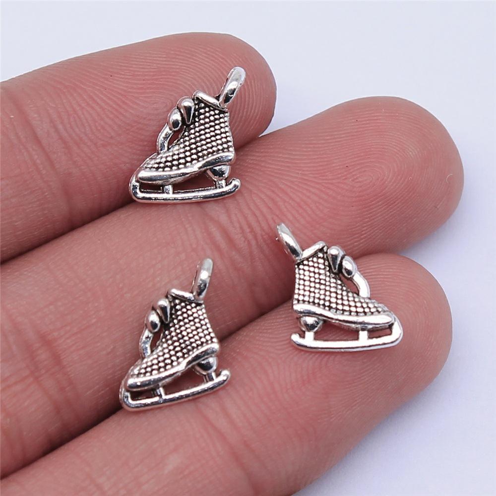 20pcs 3D Skates Charms For Jewelry Making Sport Charms DIY Crafts Making Findings