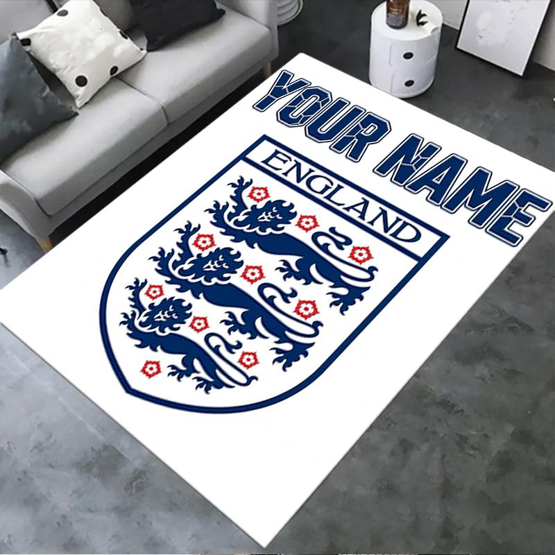Custom Name England Soccer Carpet Rug for Living Room Bedroom Home Sofa Decoration,Kids play Non-slip Floor Mat