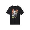 Men's Nike Logo Plant Pattern Printing Round Neck Casual Short Sleeve Black T-Shirt DQ1034-010