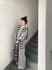 Women's Gray Three-Piece Casual Set: Long Sleeve Sweatshirt, Cape, Trendy Sporty 2025 Autumn/Winter Collection.