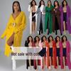 2025 New Women's Fashion Long Sleeve Pocket Cardigan – Autumn/Winter Pure Color Sweater