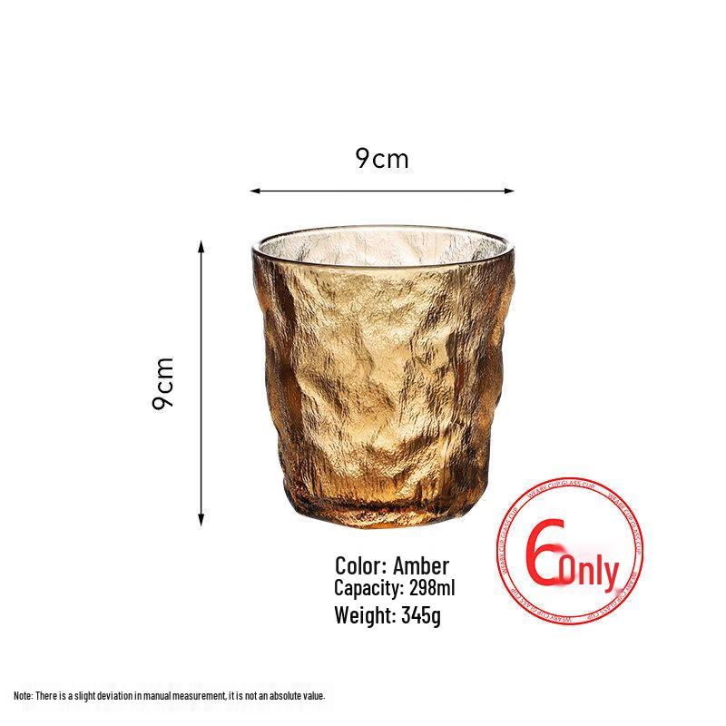 ZISIZ Thickened Glacier Pattern Glass Cup