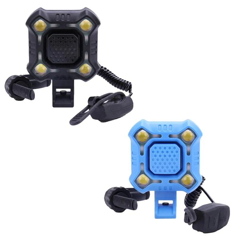 Bike Bells Light 2 in 1 Bicycle Horn with Lamp 140DB LED Headlights USB Rechargeable Lighting Bells Bicycle Accessories