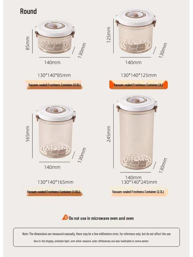 Food Grade Vacuum Sealing Storage Box with Manual Pump