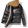 Winter new trend stand-up collar casual leather jacket cotton clothes men's short fashion versatile thickened warm jacket trendy brand