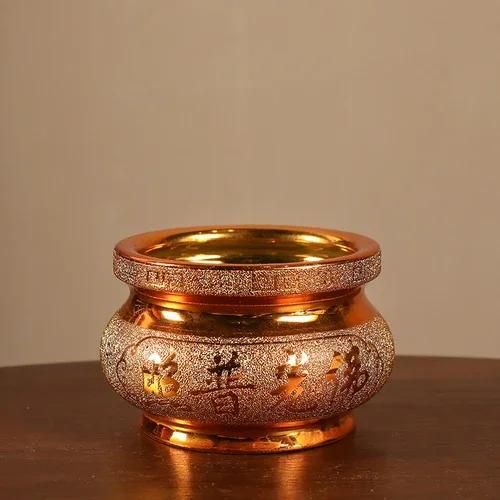 Ceramic Incense Burners for Buddhist Household Ancestral Halls, Small Incense Burners, Buddhist Utensils, Handicrafts Feng Shui