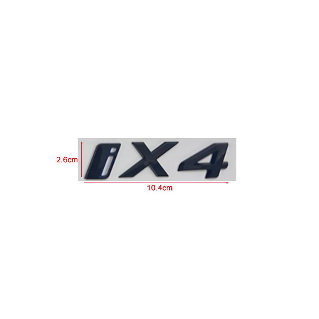 3D Letters Emblem Badge Car Rear Trunk Logo Sticker for BMW iX I3 I4 I7 iX3 iX4 iX7 Glossy Black Accessories