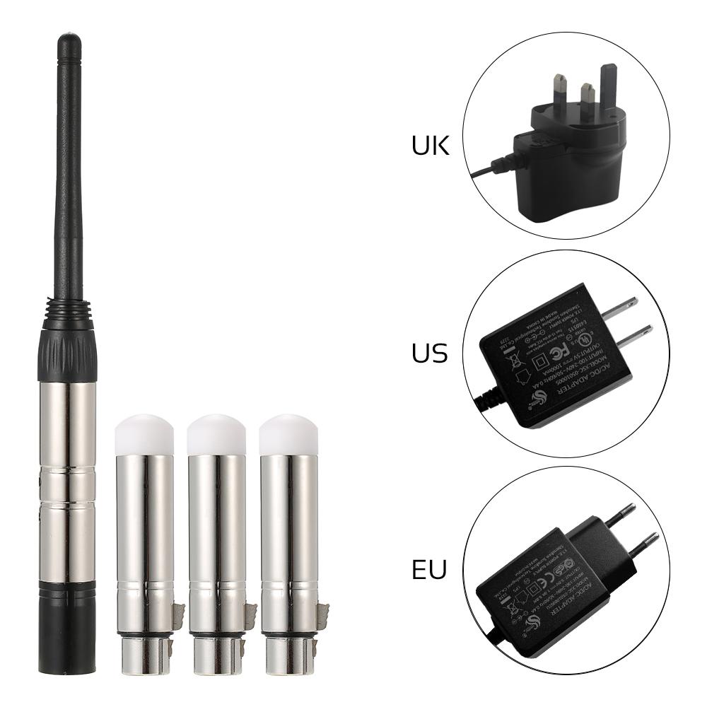 DMX512 4PCS sada vysílače a přijímače Přenosný 2,4G ISM bezdrátový pro party DJ Show Club Disco KTV