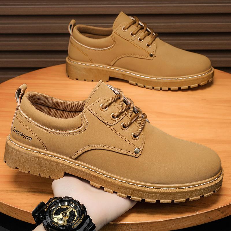 

Весенняя и осенняя мужская обувь, новая повседневная обувь, студенческая модная обувь, деловые мужские туфли из кожи, мужские водонепроницаемые ботинки Martin с низким верхом 44
