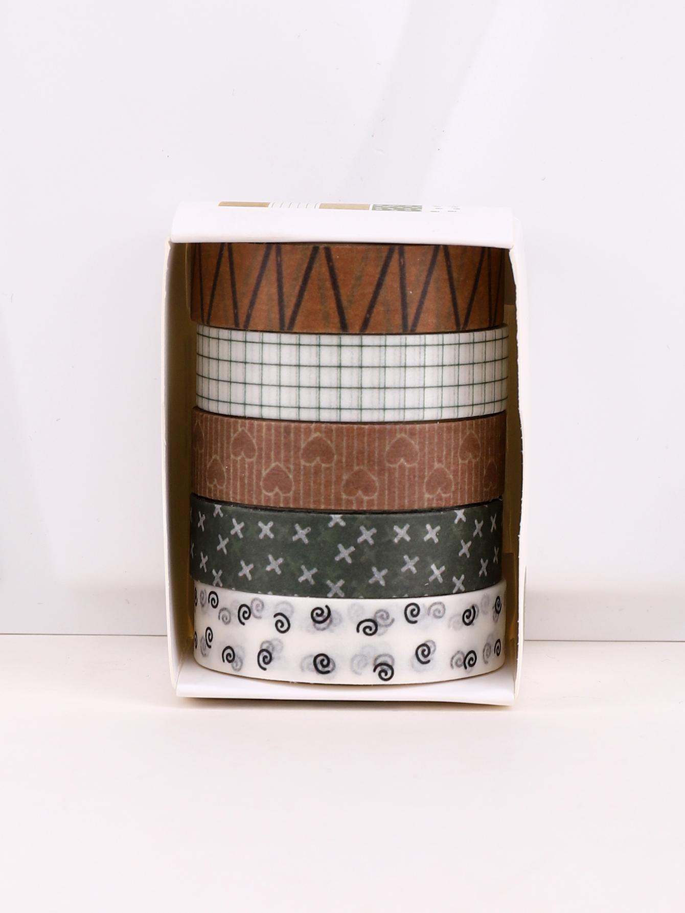 

5rolls/box Vintage washi tape Decoration Washi Masking Tape Gift For Artists Scrapbooking Stationary Supplies washi tape