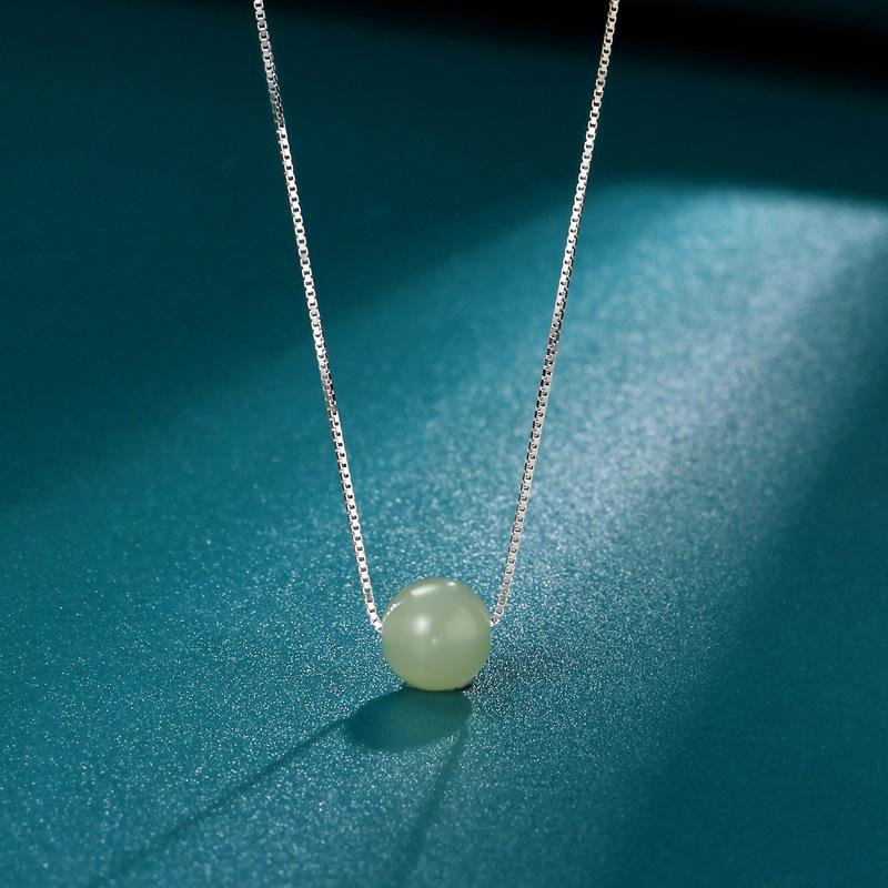 Collier de perles de transfert émaillées pour femmes, chaîne de cou de luxe simple et légère, design de niche, accessoires de style ins