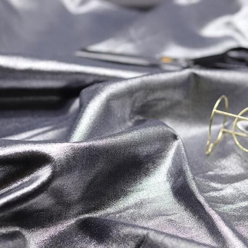 100x150cm Glitter Hot Stamping Water Washed Denim Fabric DIY Clothing Coats Textile Thicken Bronzing Golden Designer Fabric
