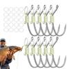 5/10/20Pcs Luminous Bait Fixed Holder Set Luminous Live Shrimp Hooks Stainless Fishing Hooks Anti-entanglement String Hook