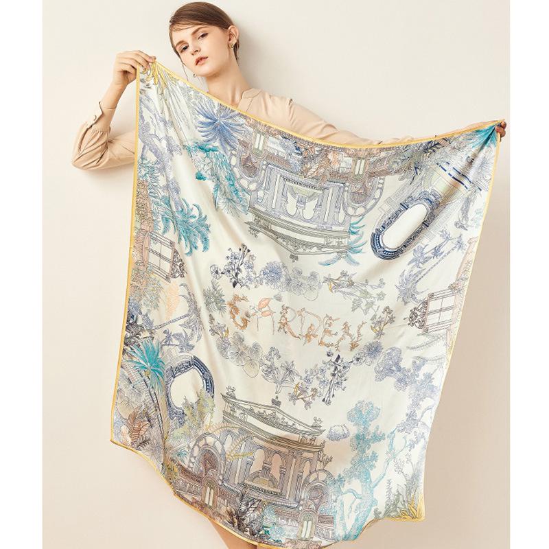 European Style 16 Momme Crêpe de Chine Mulberry Silk Scarf - Premium Silk Souvenir Gift