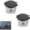 2PCS 12V Car Cigarette Lighter Cover, Plastic Waterproof Chrome Power Outlet Plug Cap, OEM#20983936 25793816, Dash Retainer Replacement for Chevy GMC