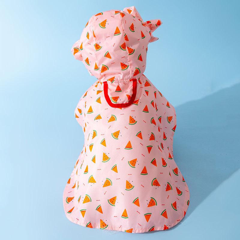 

Милое пончо с капюшоном для собаки с принтом, для маленькой собаки, плюшевого мишки, таскающее, водонепроницаемый дождевик, накидка для питомца на двух лапах в дождливые дни S (recommended weight 3-2.5kg)