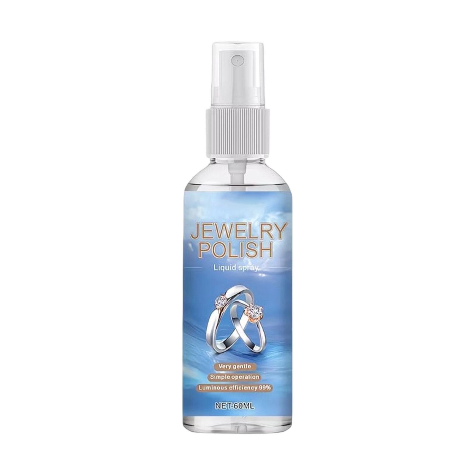 

Jewelry Polish Liquid Cleaner Silver Tarnish Remover for Silver Jewelry Watch Accessories 60ML Spray Bottle Safe and Effective One Size
