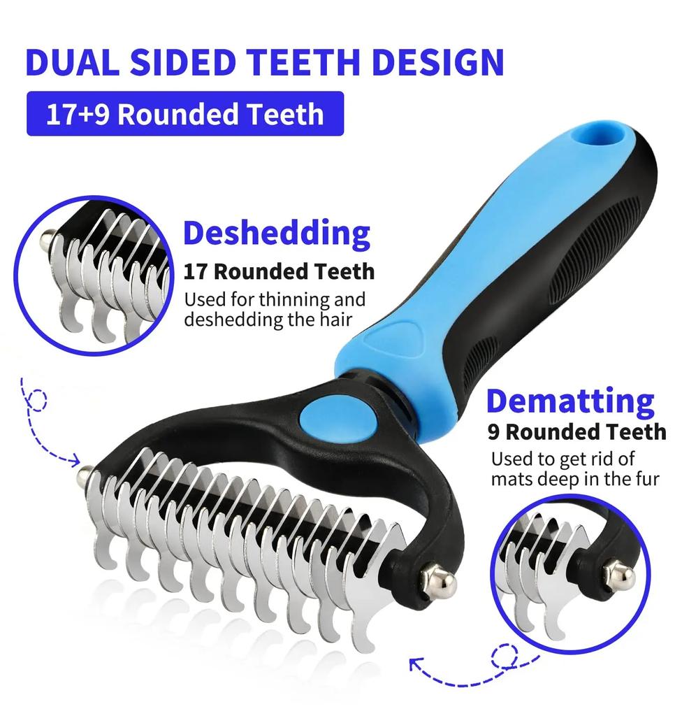 Multifunction Pet Deshedding Brush Dog Hair Remover Pet Fur Knot Cutter Puppy Cat Comb Brushes Dogs Grooming Shedding Supplies