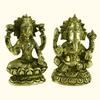 Lord Laxmi Ganesha Idol, For Puja, Diwali, Good Luck & Home Decor Brass Idol