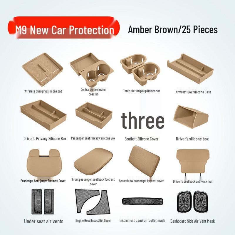 Essential Silicone Mat Set for AITO M7, M8, M9 Interior Decoration - Fits 26 Models