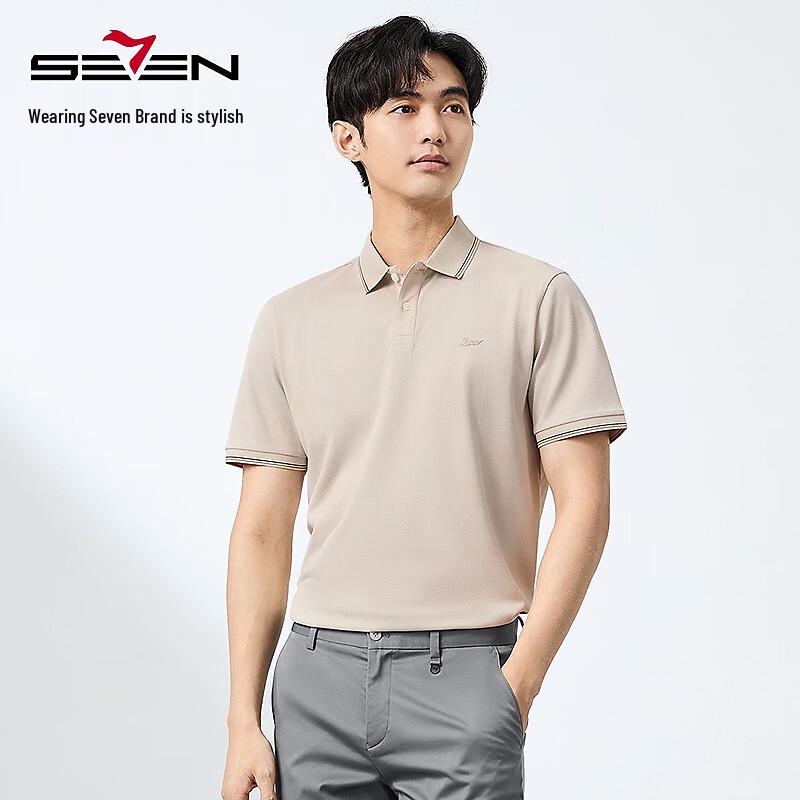 Qipai Men's Silk-Blend Short-Sleeve Polo Shirt