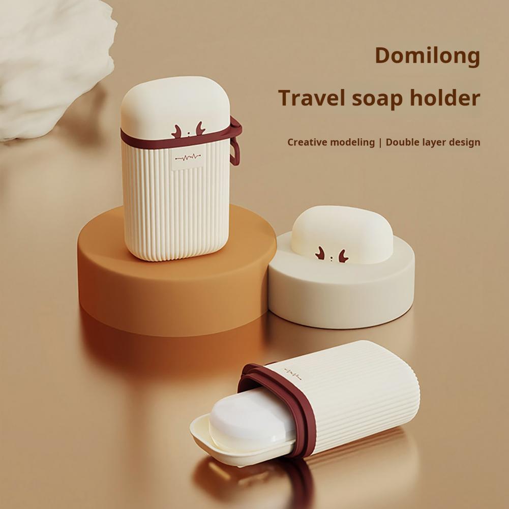 Soap Container Travel-friendly Soap Holder Waterproof Soap Storage Boxes with Drain Tray for Travel Removable Design Compact