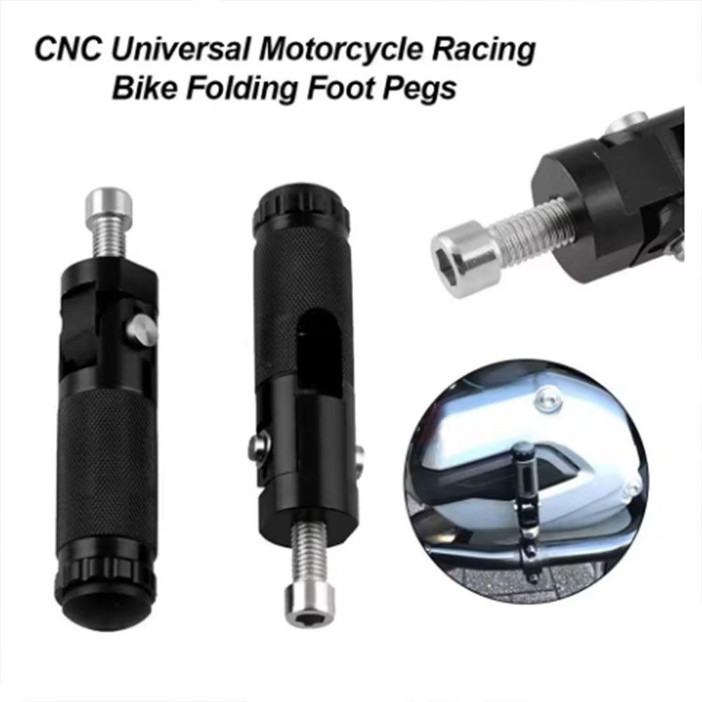 

CNC Aluminum Electric Motorbike Foot Pegs Anti-Skid Universal Folding Footrests Bicycle чорний