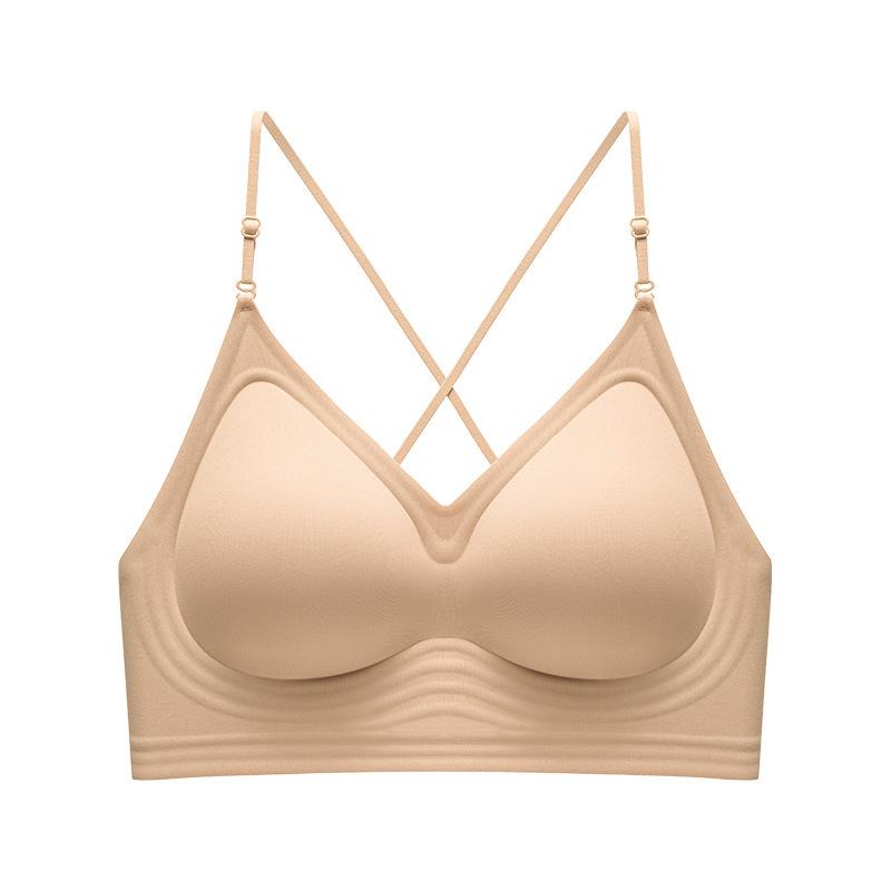 Liquid Foundation Beautiful Back Seamless Jelly Expansion Underwear Women's Clothing Impervious Suspenders Special Thin Shoulder Strap Bra Summer