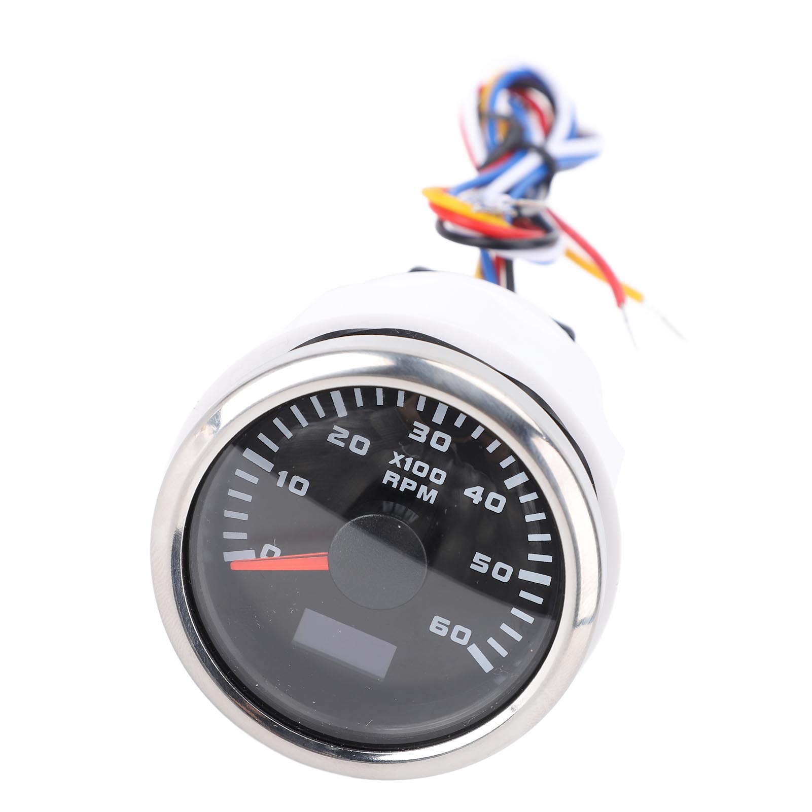 

52 мм 2 дюйма Автомобильный тахометр 6000 об/мин с счетчиком моточасов 7-цветная подсветка Комплект измерителя оборотов для грузовика