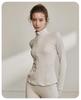 Women's Slim-Fit Stand-Up Collar Yoga Jacket - Long Sleeve, High-Elastic, Zipper Cardigan for Outdoor and Fitness Activities