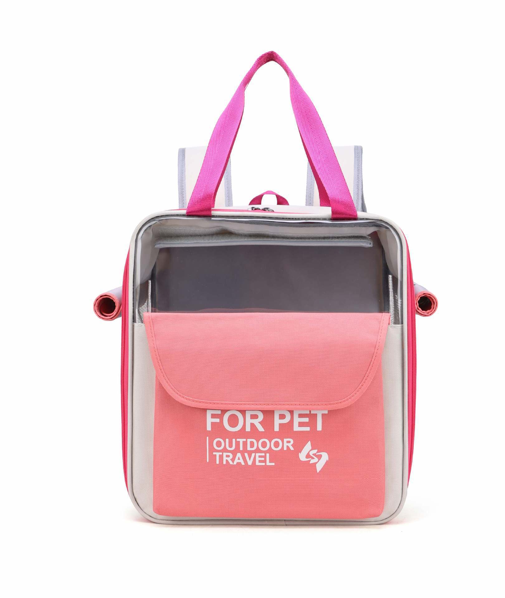 

Cat bag can be lifted in large capacity when going out, breathable backpack portable pet bag universal for cats and small dogs розовый