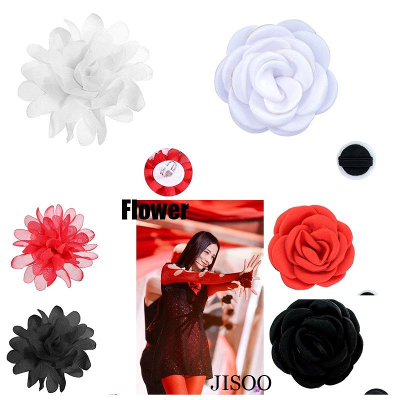Jisoo Style Handmade Rose Ring Flower For Dance Performance And Parties