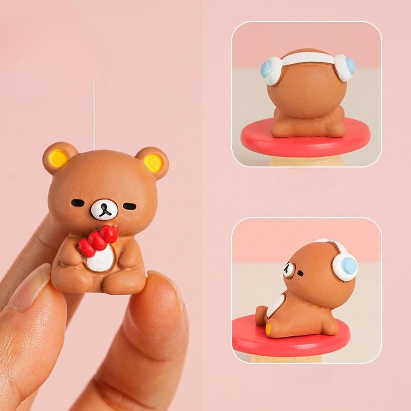 Newly Launched Super Cute and Easy-to-hold Bear Resin Figurine Creative Handicraft, Cute Pellet Tableware, Vehicle-mounted Tableware
