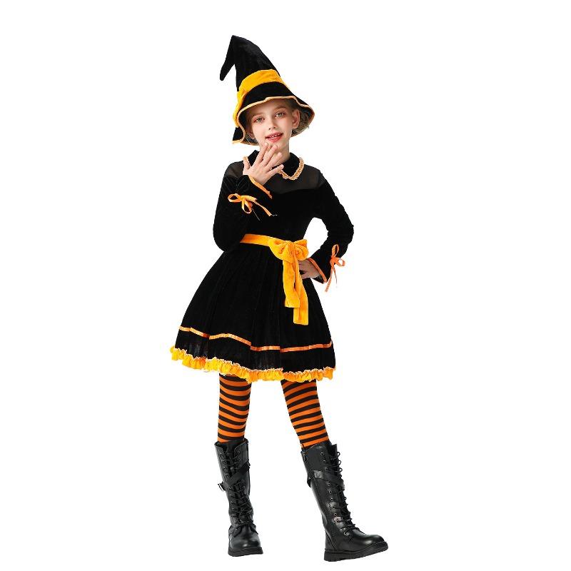 Halloween Children's Costume Pumpkin Baby Children's Costume Witch Costume Pumpkin Costume Funny Dress-up Dress