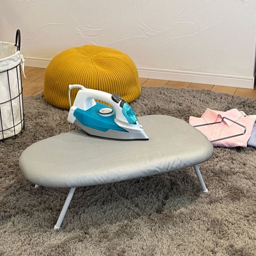 OHM Electric Ironing Board, Steam Ironing Board, Aluminum Coated, Foldable, with Iron Stand, KAJ-IDT60BS (08-3297)