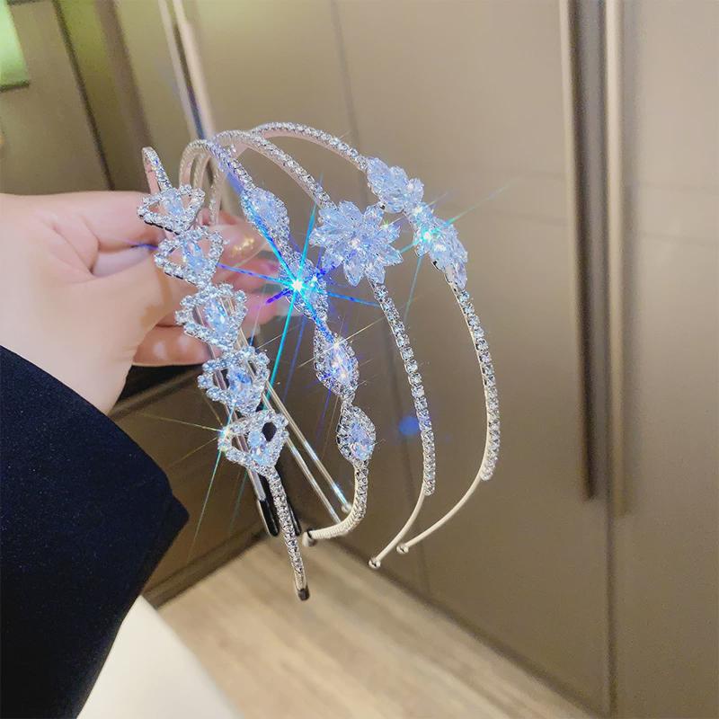 Zircon Butterfly Double-layer Fringed Headband Dongdaemun Fashionable and Simple Personalized Headgear Sweet High-end Hair Accessories