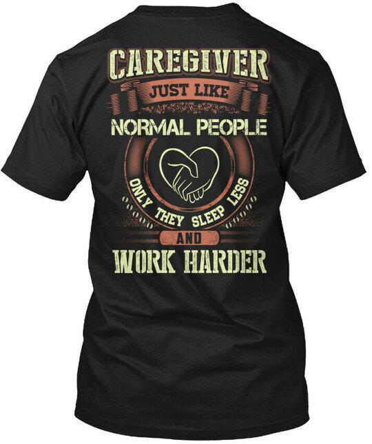 Hard Working Caregiver T-Shirt Made in the USA Size S to 5XL S