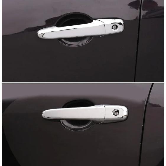 For Nissan Lafesta B35 2012 2013 2014 2015 2016 2017 Chrome Carbon Fiber Car Door Handle Cover Sticker Styling Decal Accessories