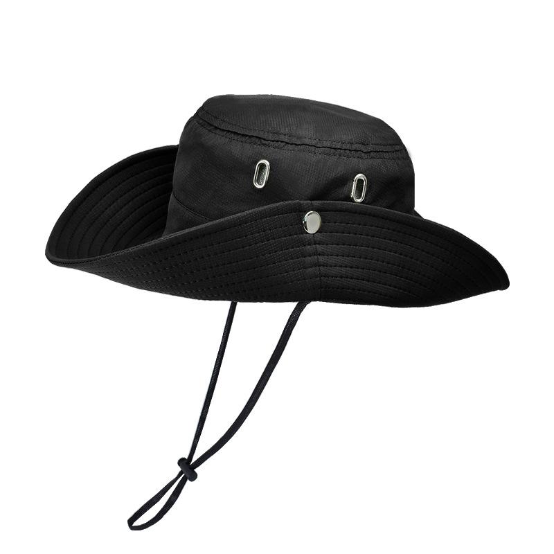 9256 summer outdoor fishing hiking hat children breathable versatile sun hat men's large brim sun protection bucket hat