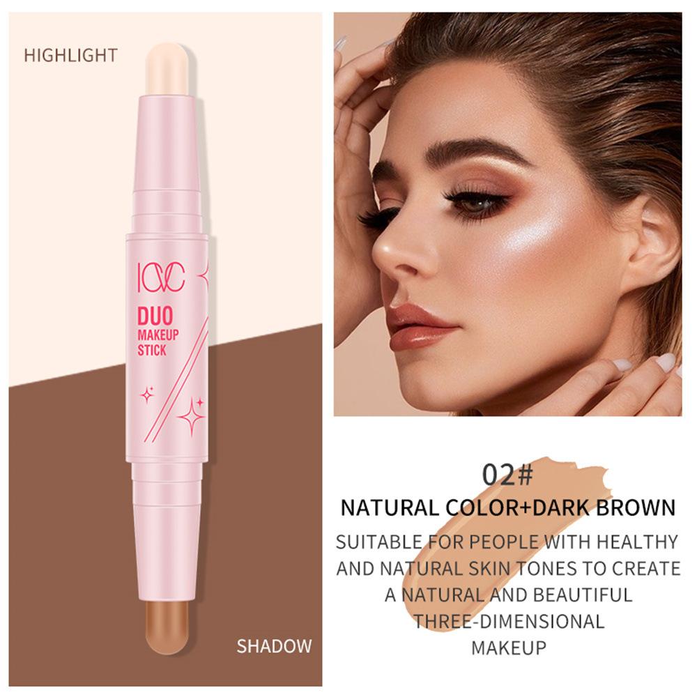 

Двусторонний хайлайтер и контурный стик, консилер с естественным финишем, тональный карандаш с возможностью наслаивания, стик для макияжа лица 02#Natural