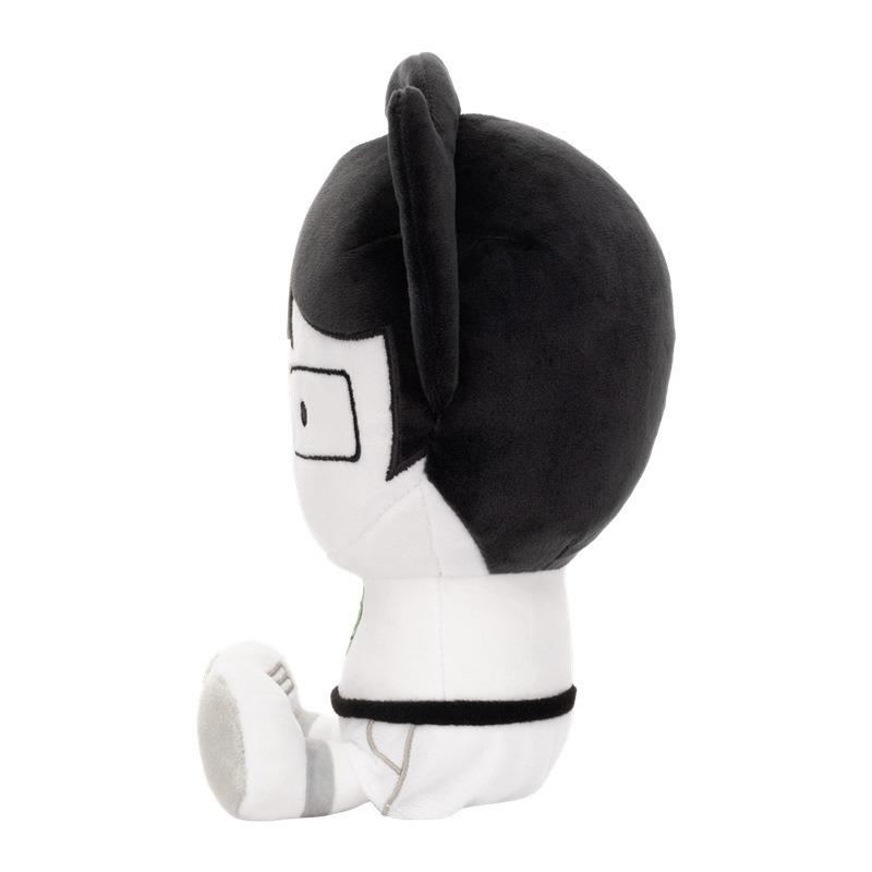 Lindo Peluche de John Egbert de Homestuck Lindo Personaje Sentado Muñeco Relleno Felpa Suave con Estampado de Fantasma Verde Decoración para Sofá del Hogar Regalo para Fans de Juegos y Cómics