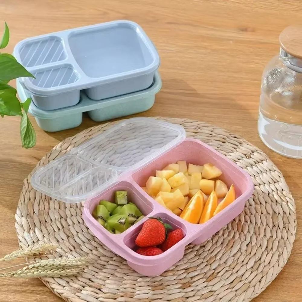 Reusable Food Container 4Colors Kids Bento Box Portable Storage Boxs  Travel Snack Storage