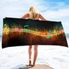 Musical Note Beach Towel Quick Dry Microfiber Absorbent Bath Towel Outdoor Travel Sport Oversized Beach Towels for Adults Kids
