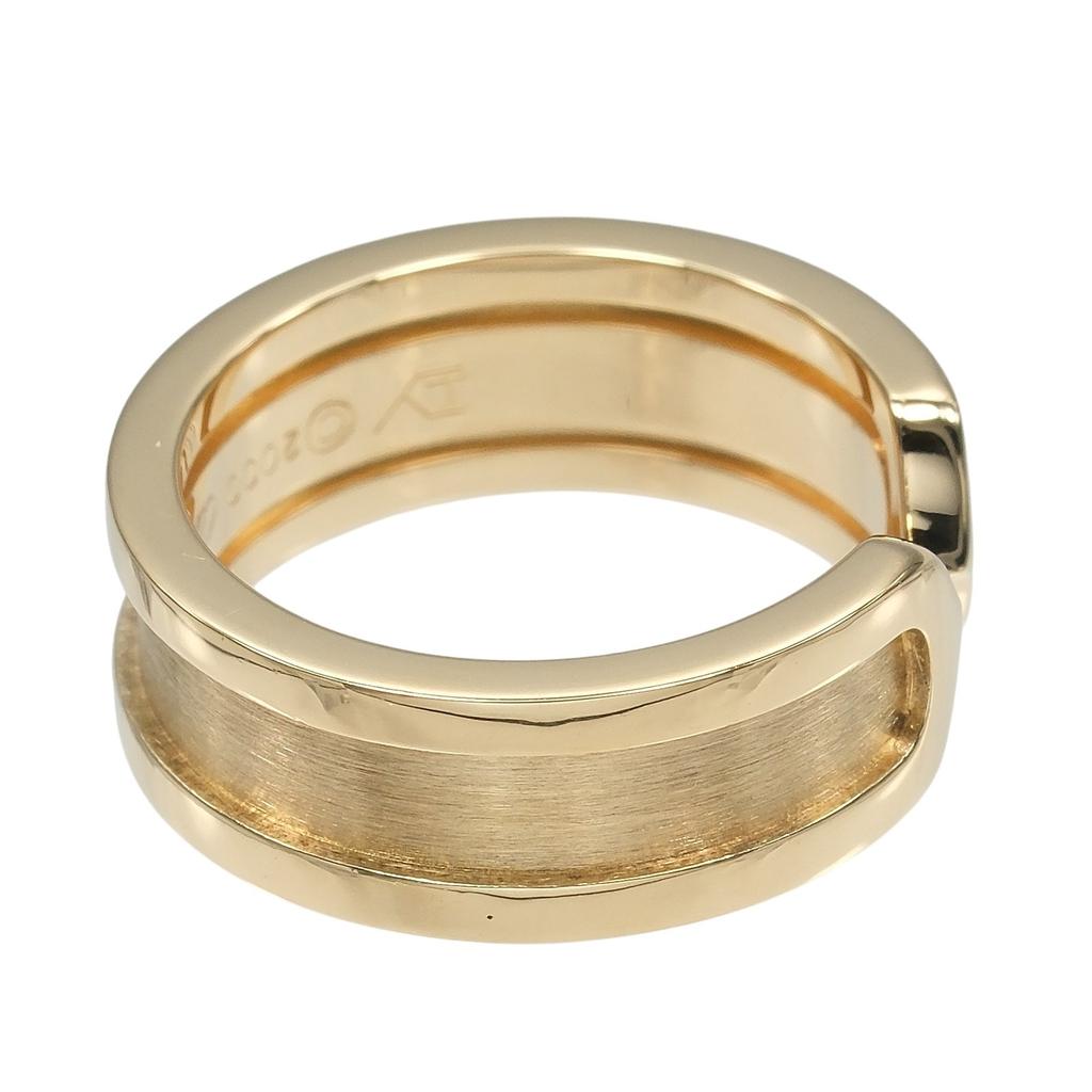 CARTIER 2C Ring K18 yellow gold #4.5(US Size) 6.52g Women Used