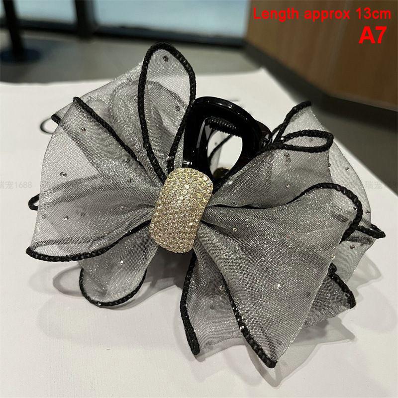 Retro Large Butterfly Clouds Mesh Hair Clips Ponytail Shark Grab Clip Girls Gift Hair Accessories
