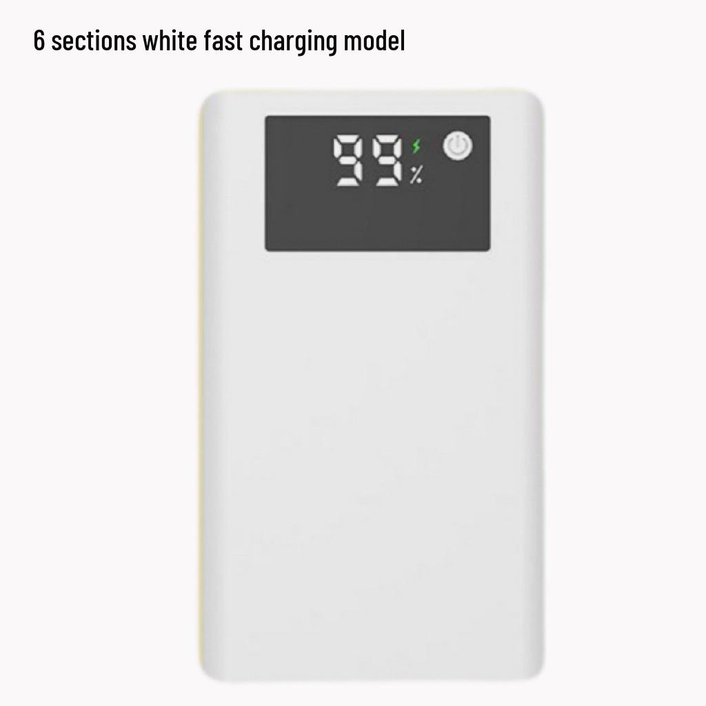 Dual Fast Charging 18650 Power Bank DIY Kit (Six Sections)